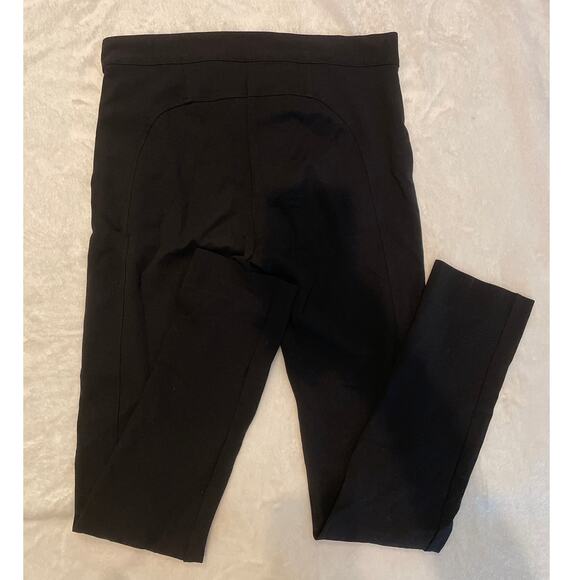 DEREK LAM Women's Stretch Crepe Slim Straight Pants Size 0 Black Flat Front - Picture 8 of 9